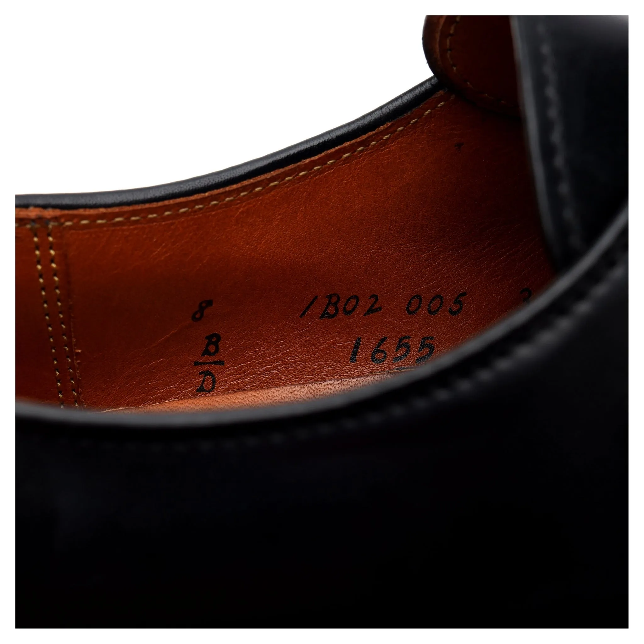 '1655' Black Cordovan Leather Monk Strap UK 7.5 US 8 D