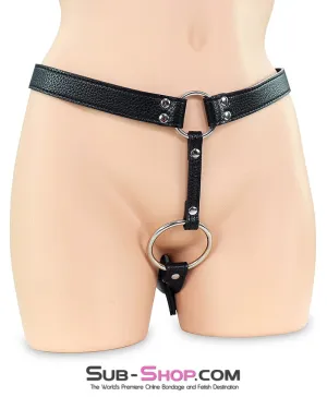 1763MQ      Triple Threat Strap On Harness with Wearer’s Dildo and Butt Plug Holder - MEGA Deal