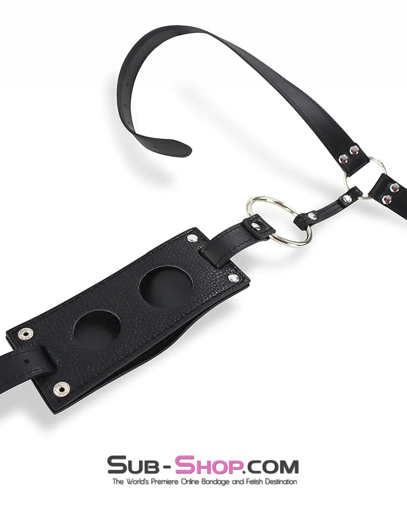 1763MQ      Triple Threat Strap On Harness with Wearer’s Dildo and Butt Plug Holder