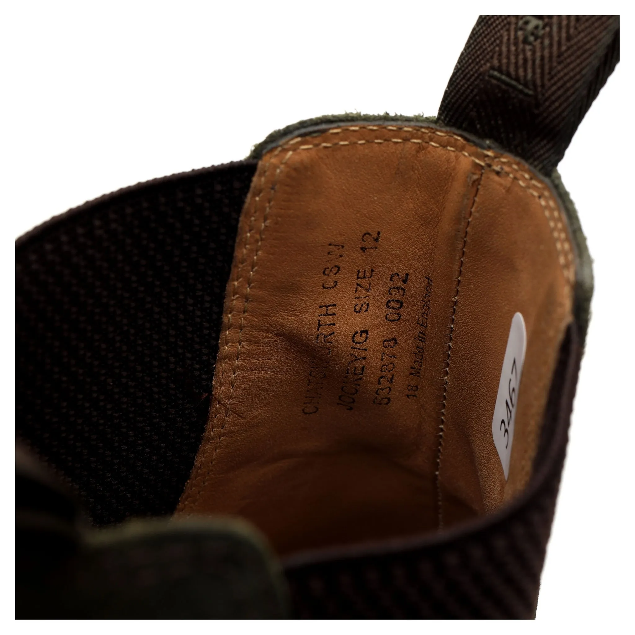 1880 'Chatsworth' Green Waxed Suede Chelsea Boots UK 12 G