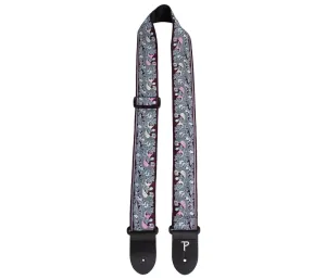 2” HERITAGE BIRDS PATTERN JACQUARD GUITAR STRAP
