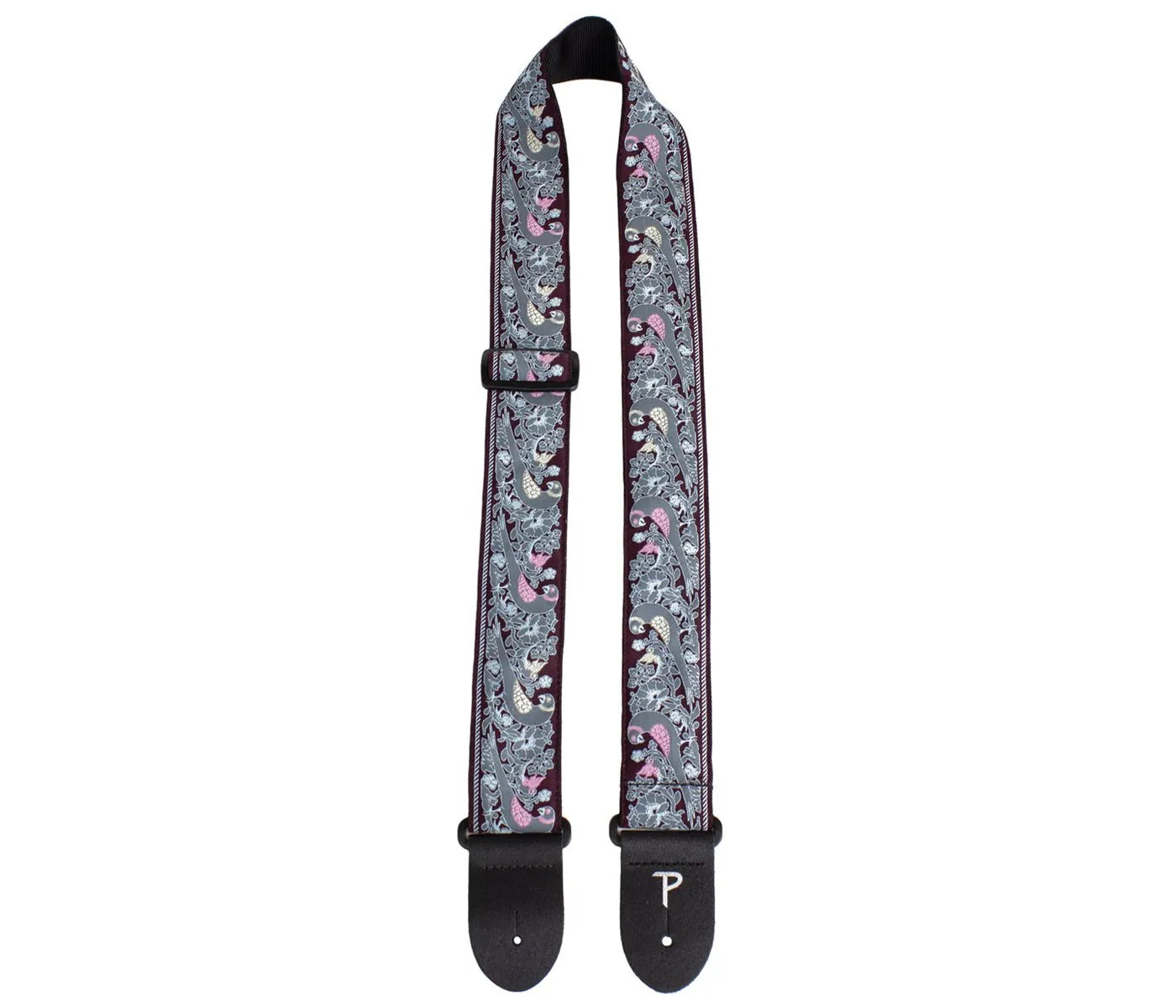 2” HERITAGE BIRDS PATTERN JACQUARD GUITAR STRAP