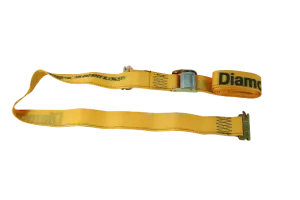2" x 12' Yellow Interior Van Strap Cam Buckle Assembly with E-Track Fitting