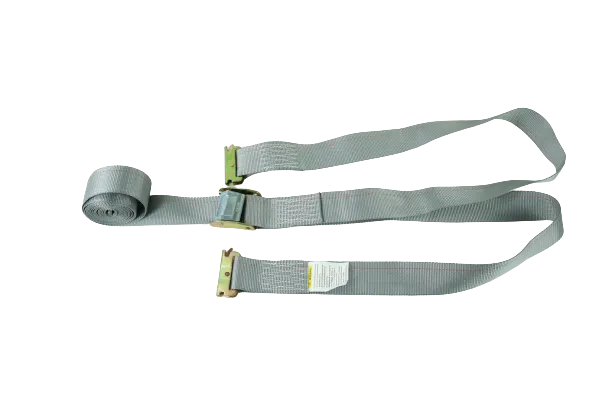 2" x 16' Grey Interior Van Strap Cam Buckle Assembly with E-Track Fitting