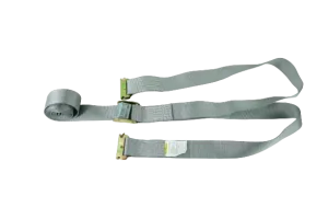 2" x 16' Grey Interior Van Strap Cam Buckle Assembly with E-Track Fitting