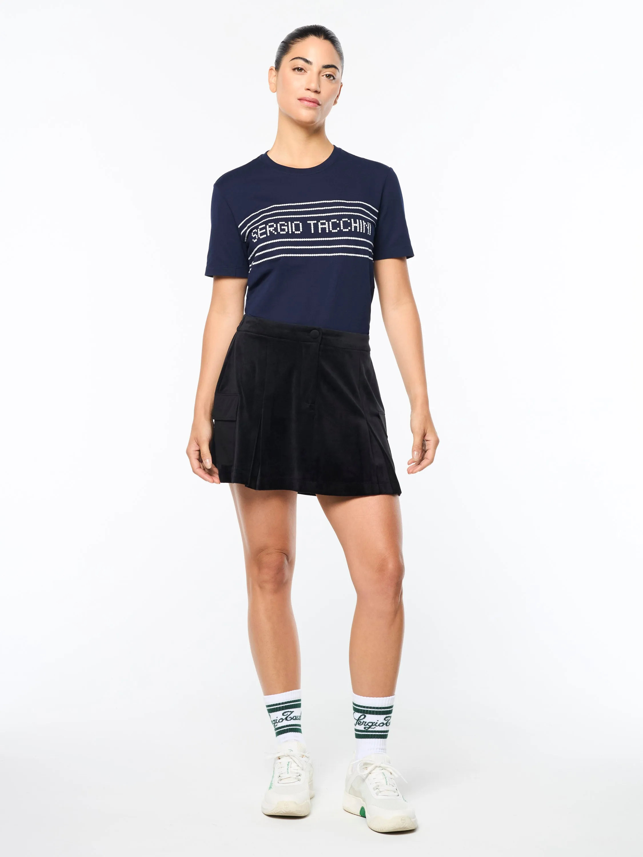 Adele Velour Skirt- Black Beauty
