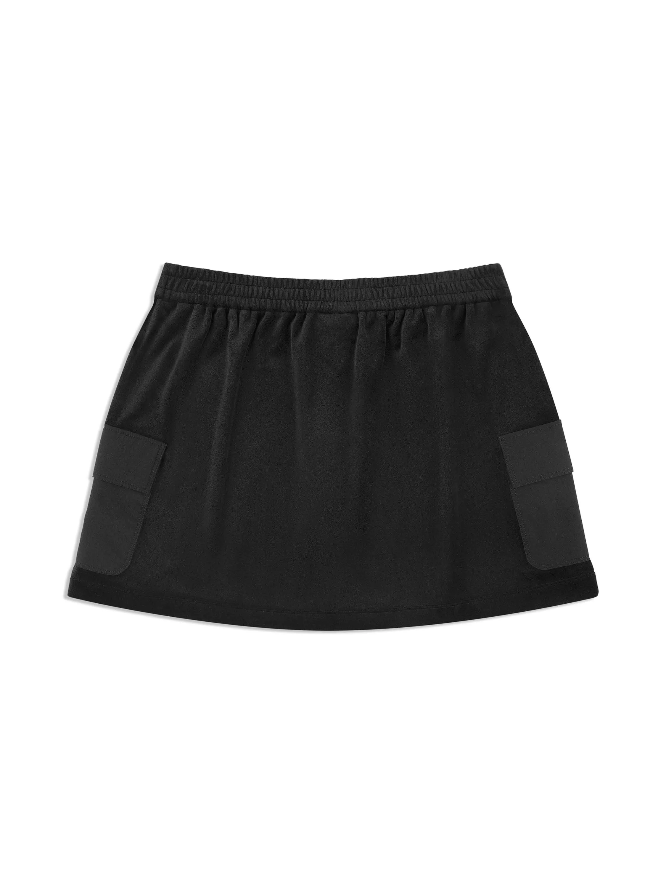 Adele Velour Skirt- Black Beauty
