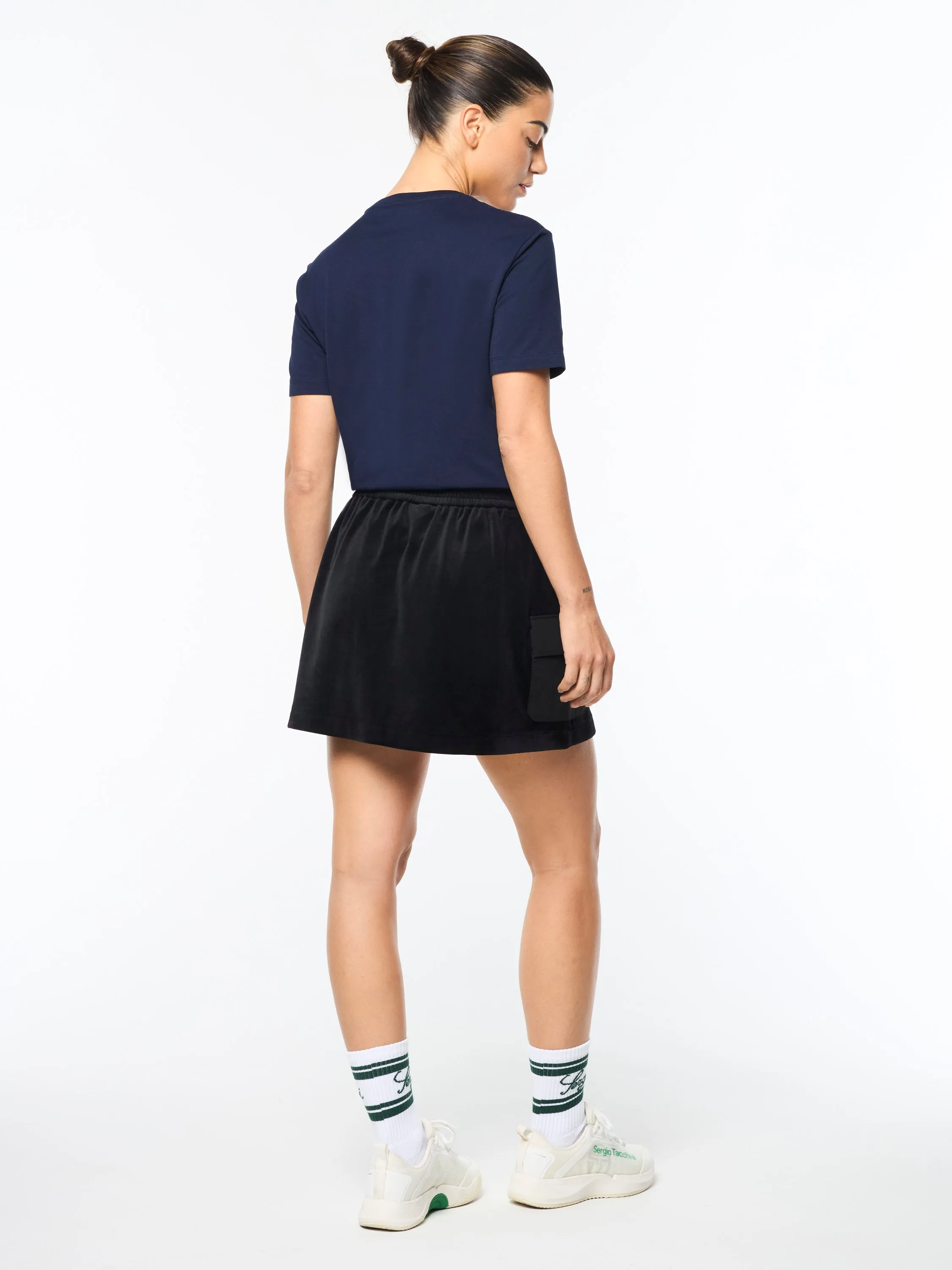 Adele Velour Skirt- Black Beauty