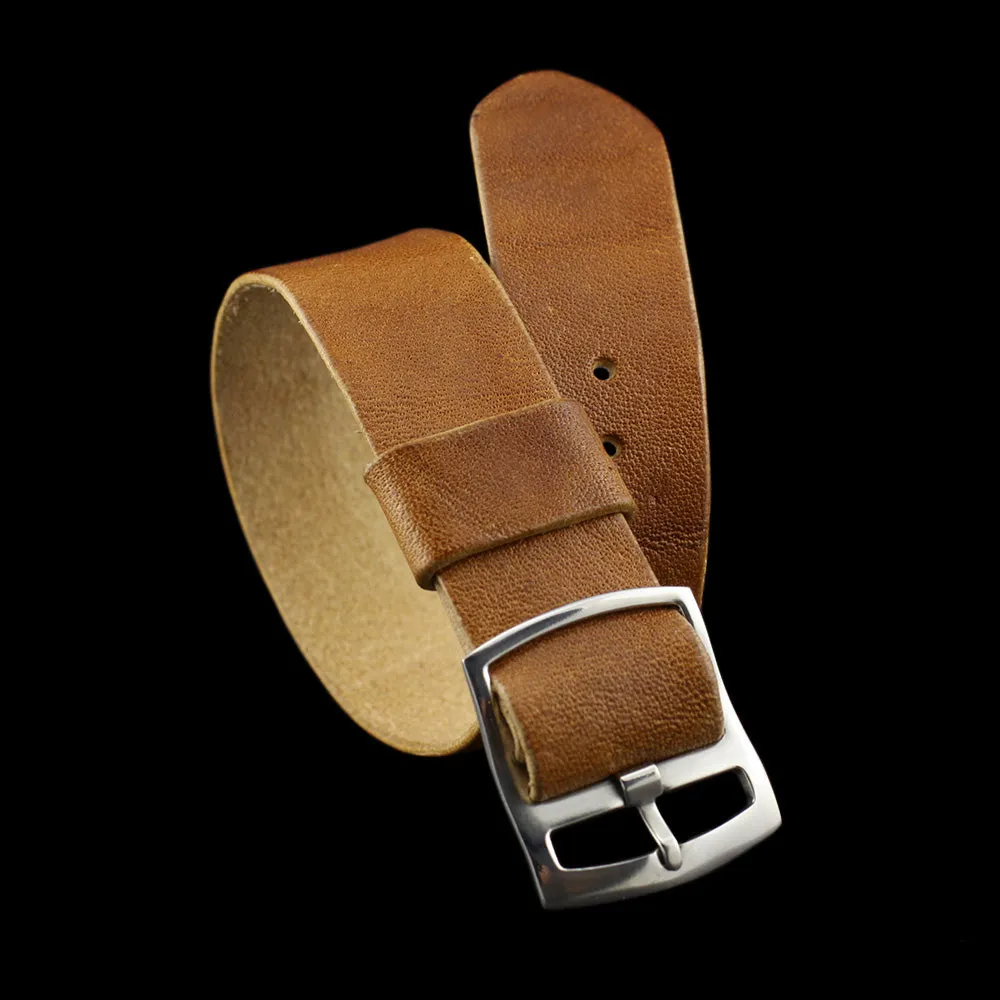 Adjustable One-Piece Leather Watch Strap, Vintage 401