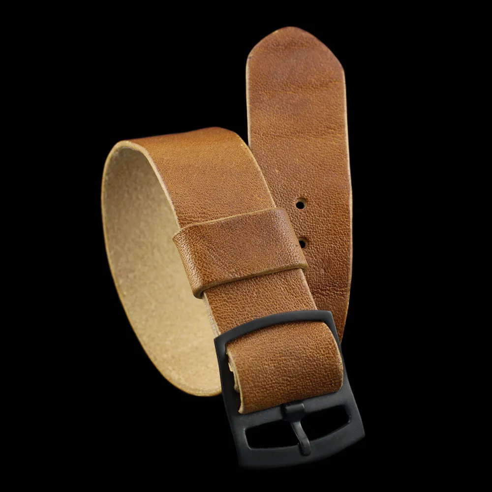 Adjustable One-Piece Leather Watch Strap, Vintage 401