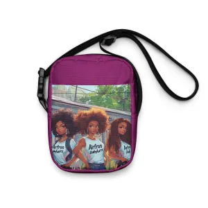 Airfros And Babyhairs Eggplant Grafiti 3 Home Girls Utility crossbody bag