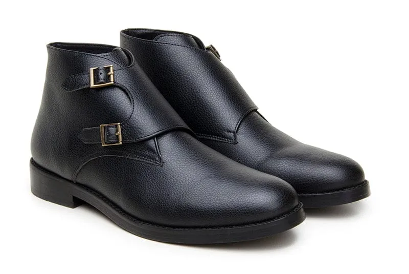 Ambassador Vegan Leather Buckle Boots | Multiple Colours