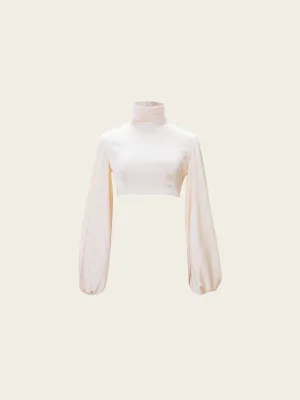 Amina Off-White Croptop