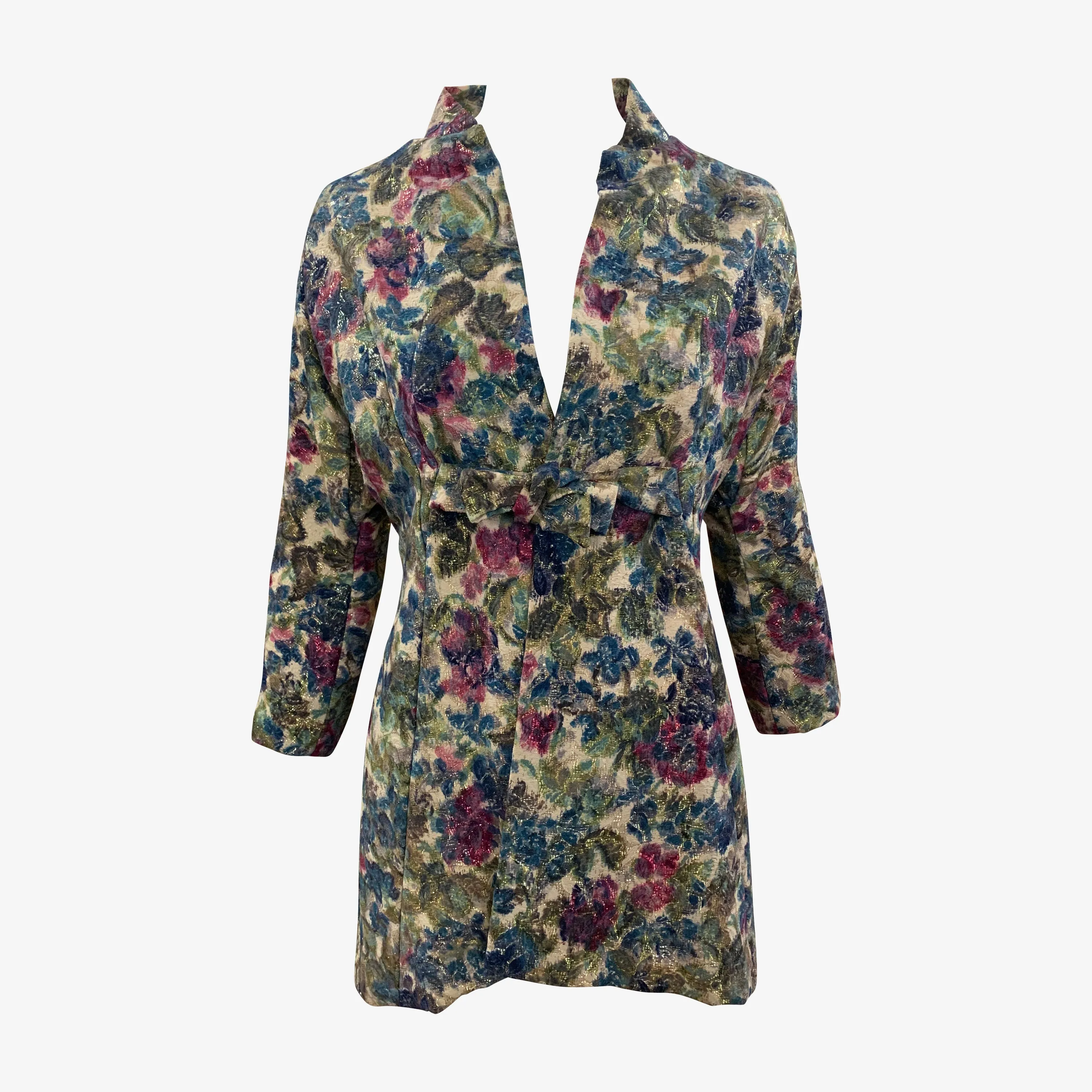 Arnold Scaasi 60s Attribution Luxe Brocade Metallic Evening Jacket