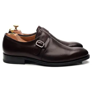 'Bampton' Burgundy Leather Monk Strap UK 9.5 G
