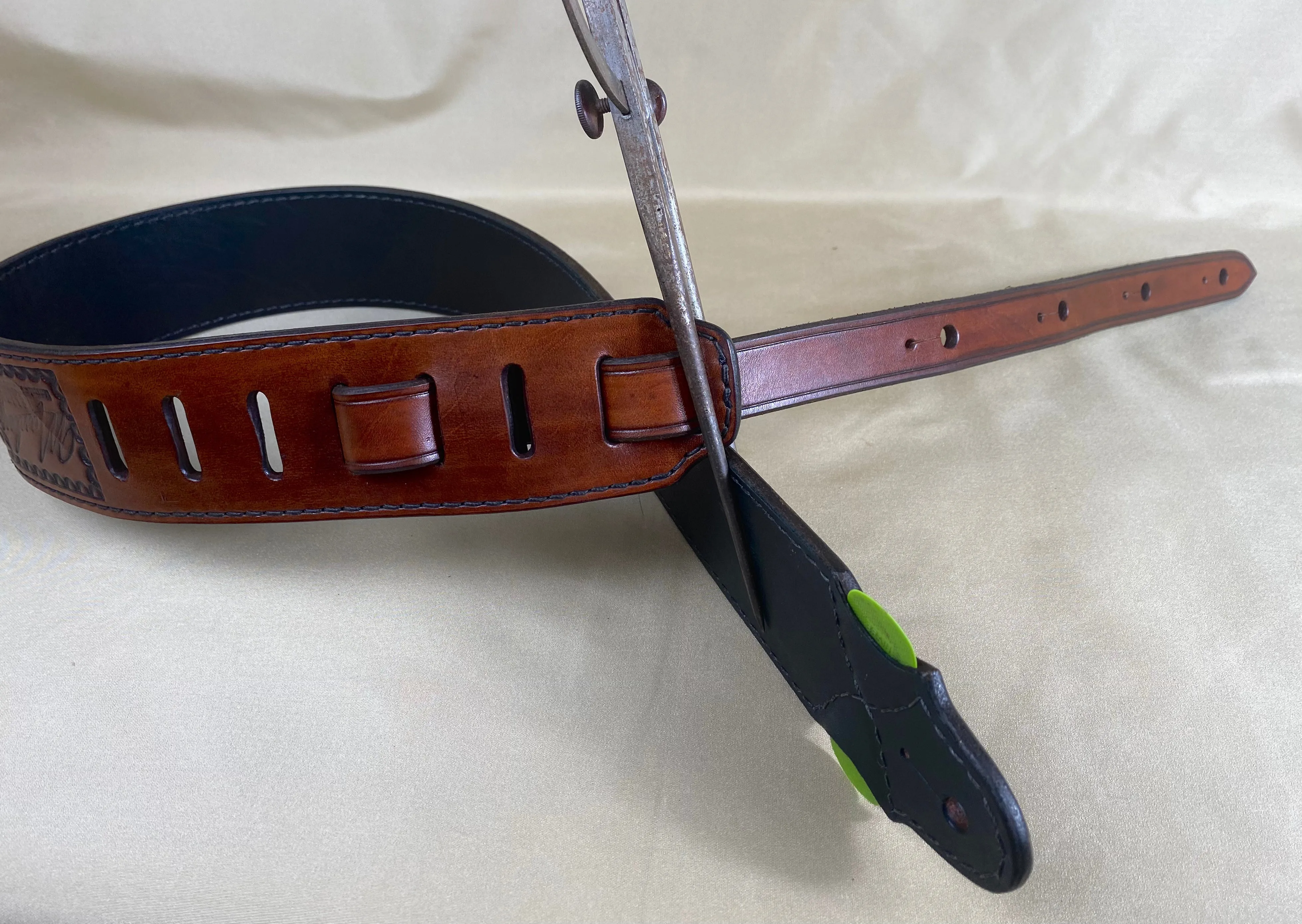 Basket weave Leather Guitar Strap