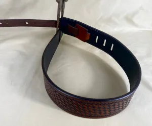 Basket weave Leather Guitar Strap