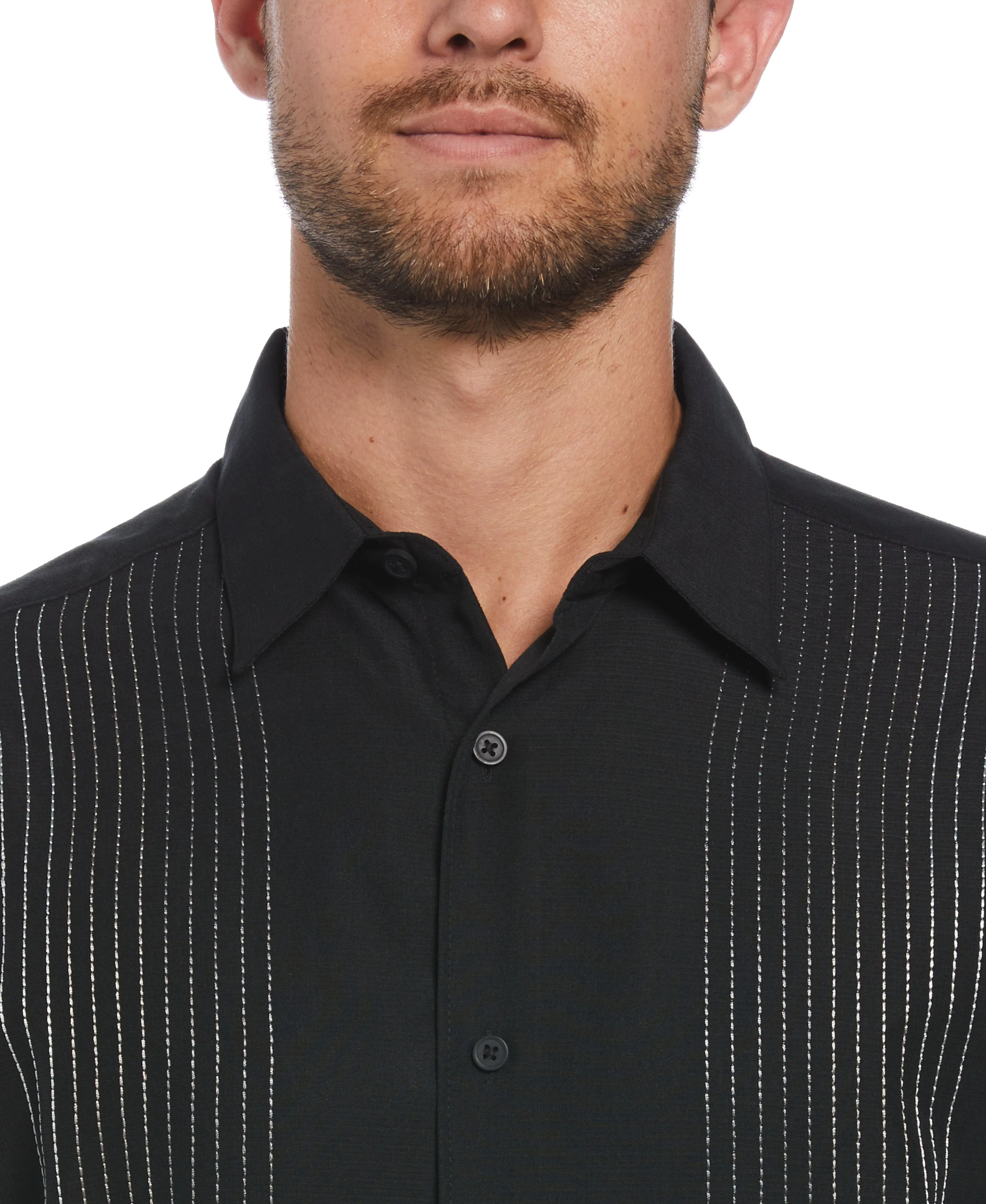 Big & Tall Ombre Embroidered Panel Shirt