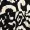 Black And Cream Abstract Print Frill Strap Midi Dress