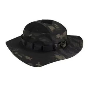 Black Camo Boonie Hat with Mesh Vents 59-60cm