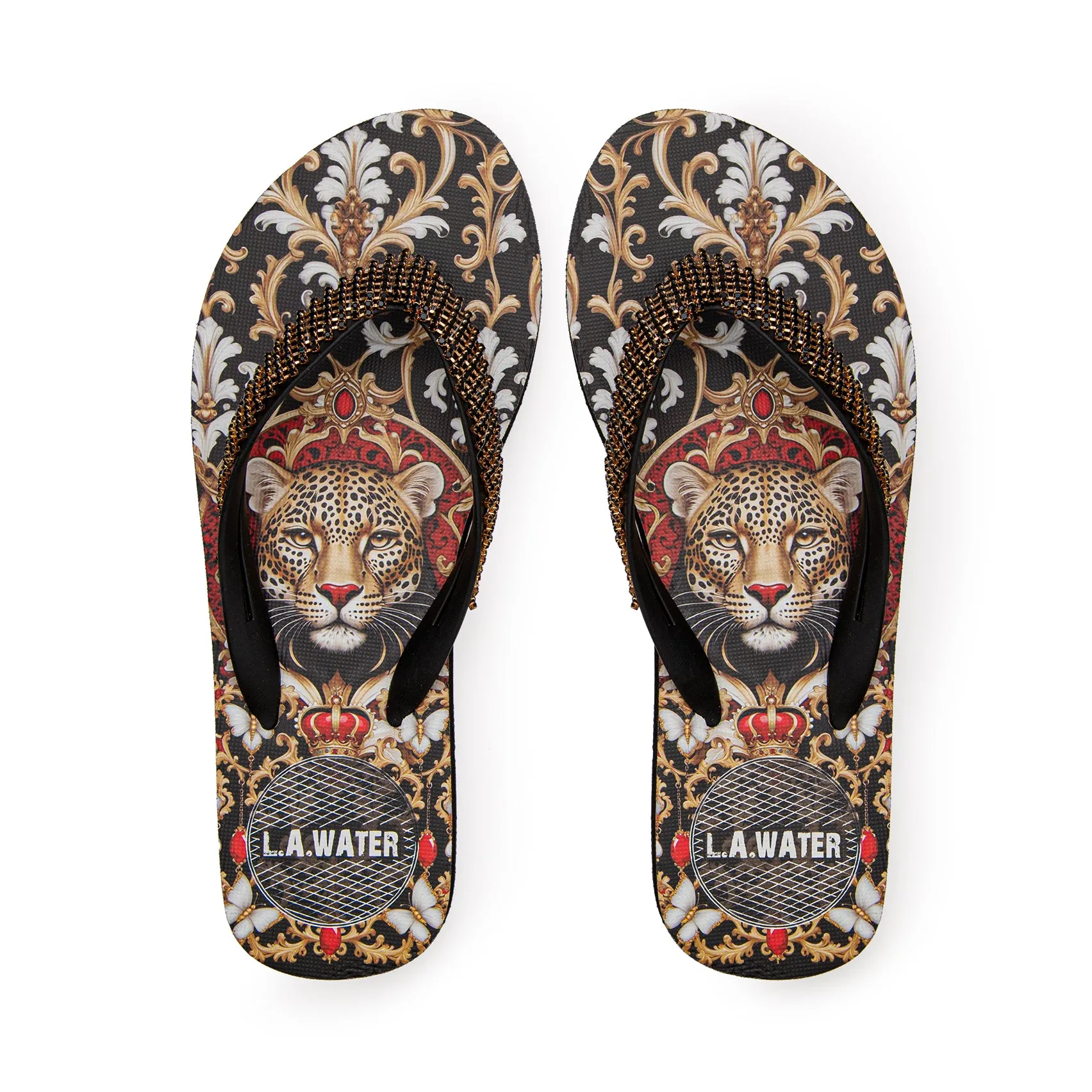 BLACK DAMASCO SLIPPER