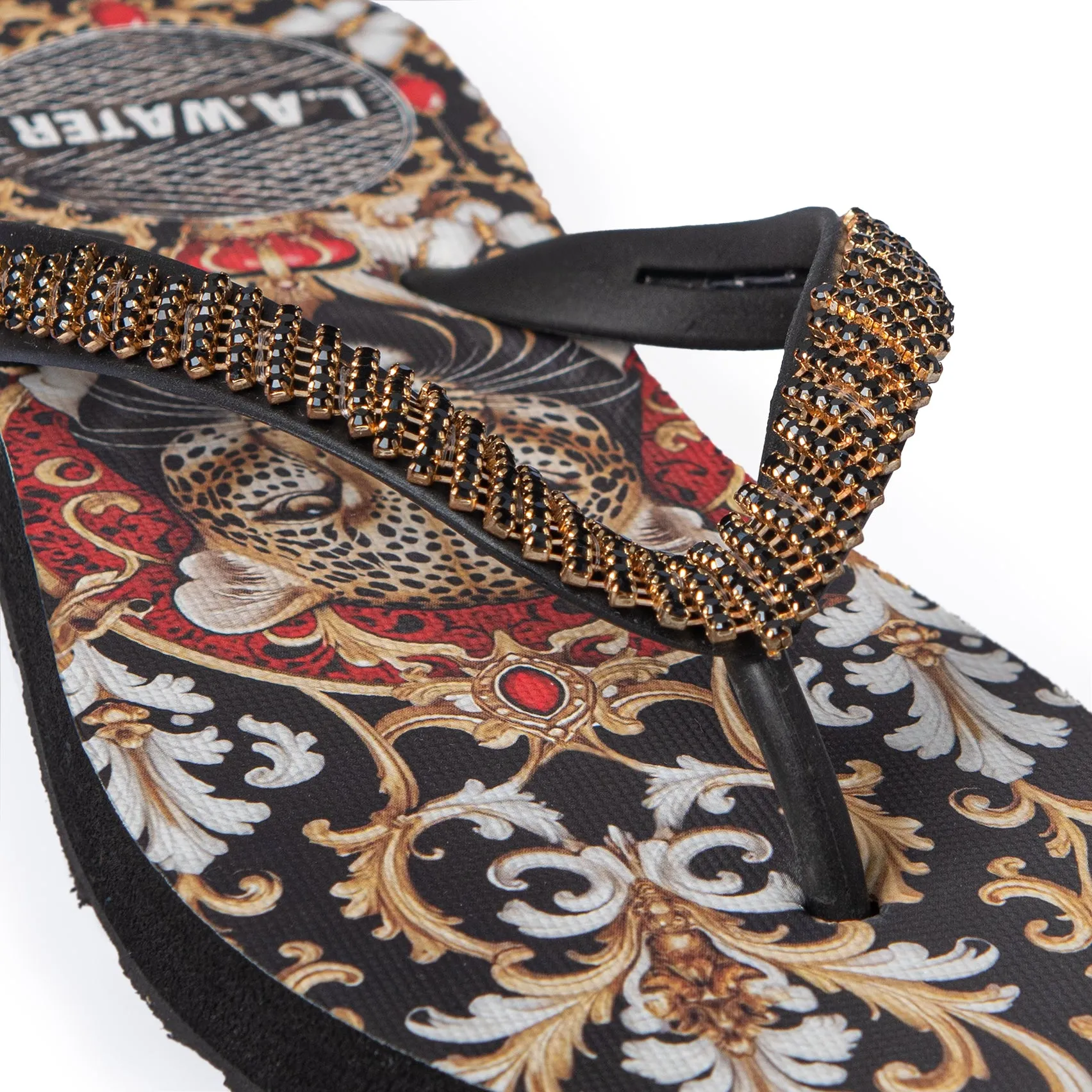 BLACK DAMASCO SLIPPER