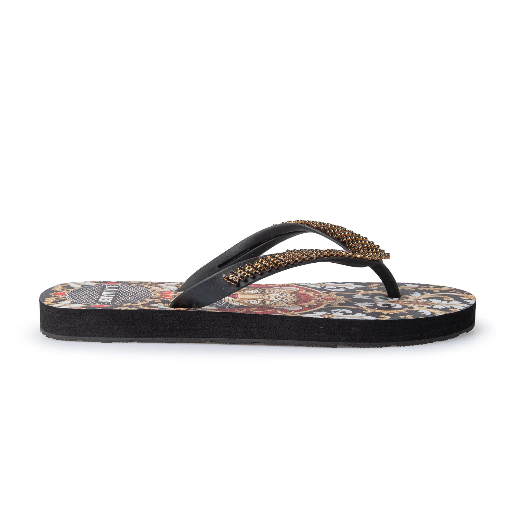 BLACK DAMASCO SLIPPER