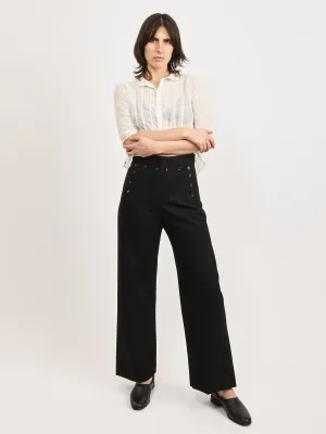 Black Riding Twill Sailor Trouser