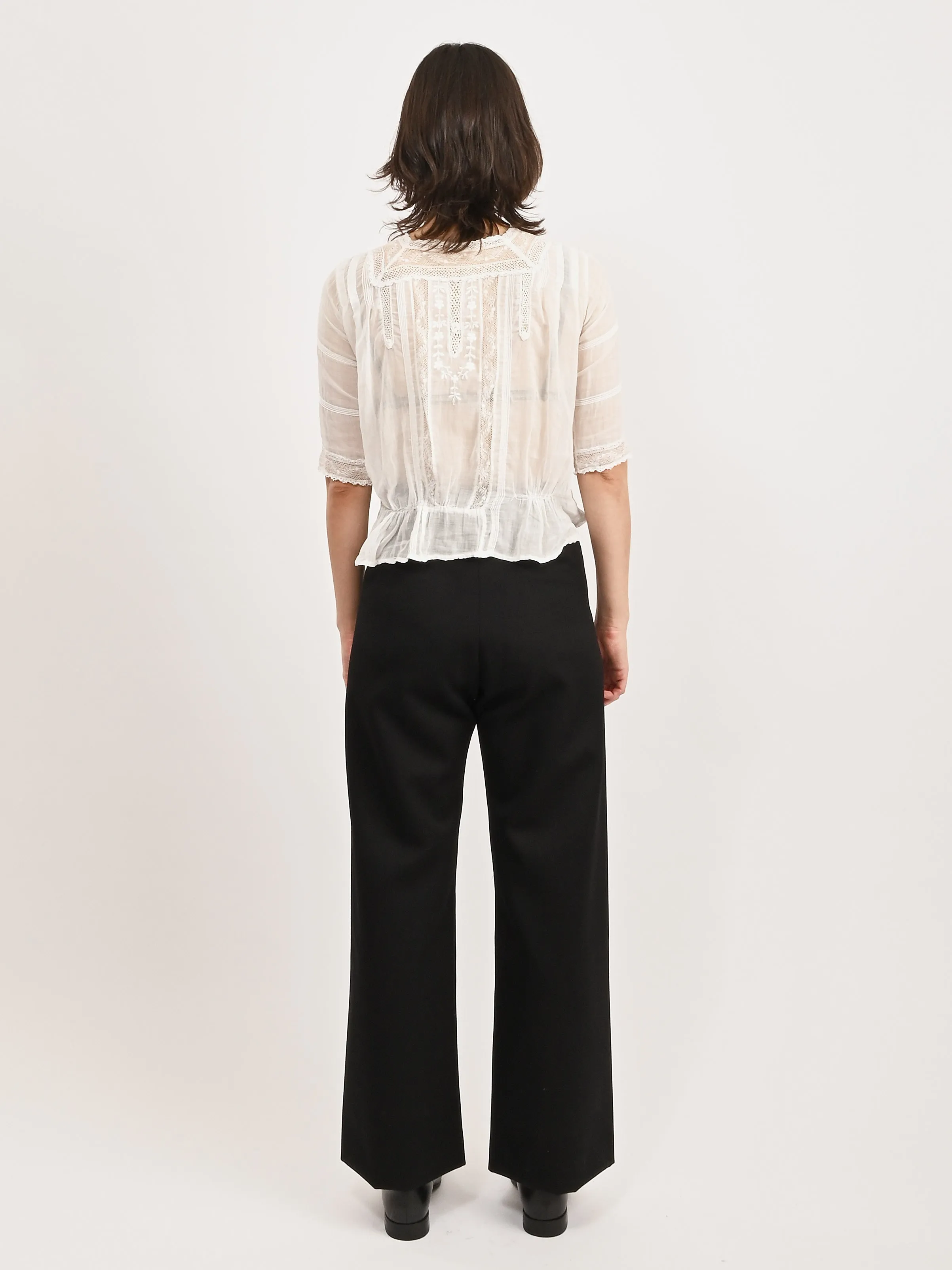 Black Riding Twill Sailor Trouser