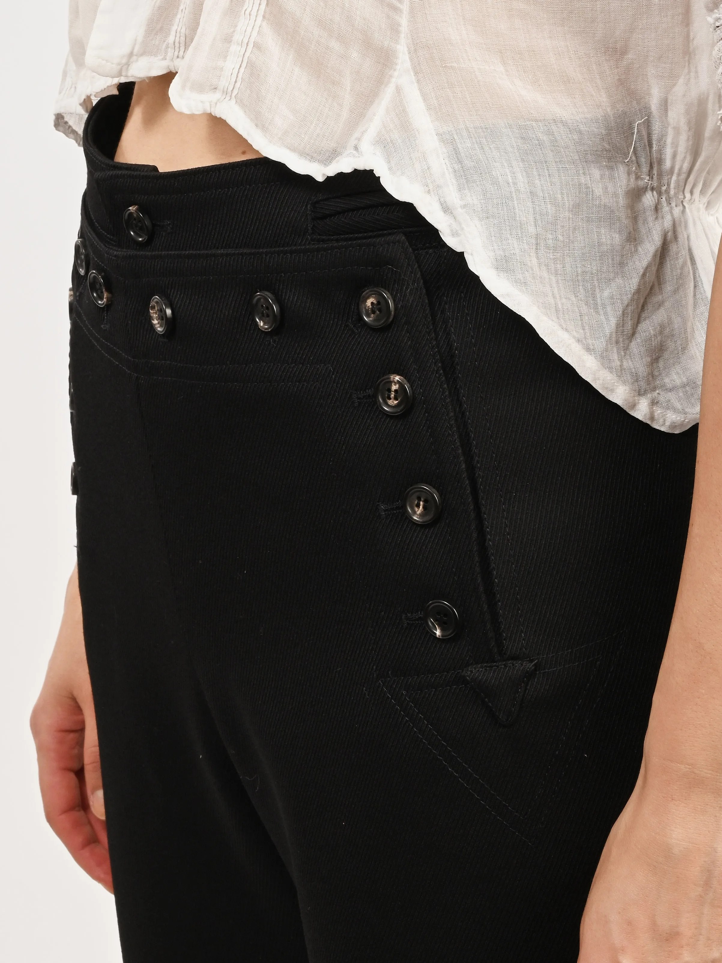 Black Riding Twill Sailor Trouser