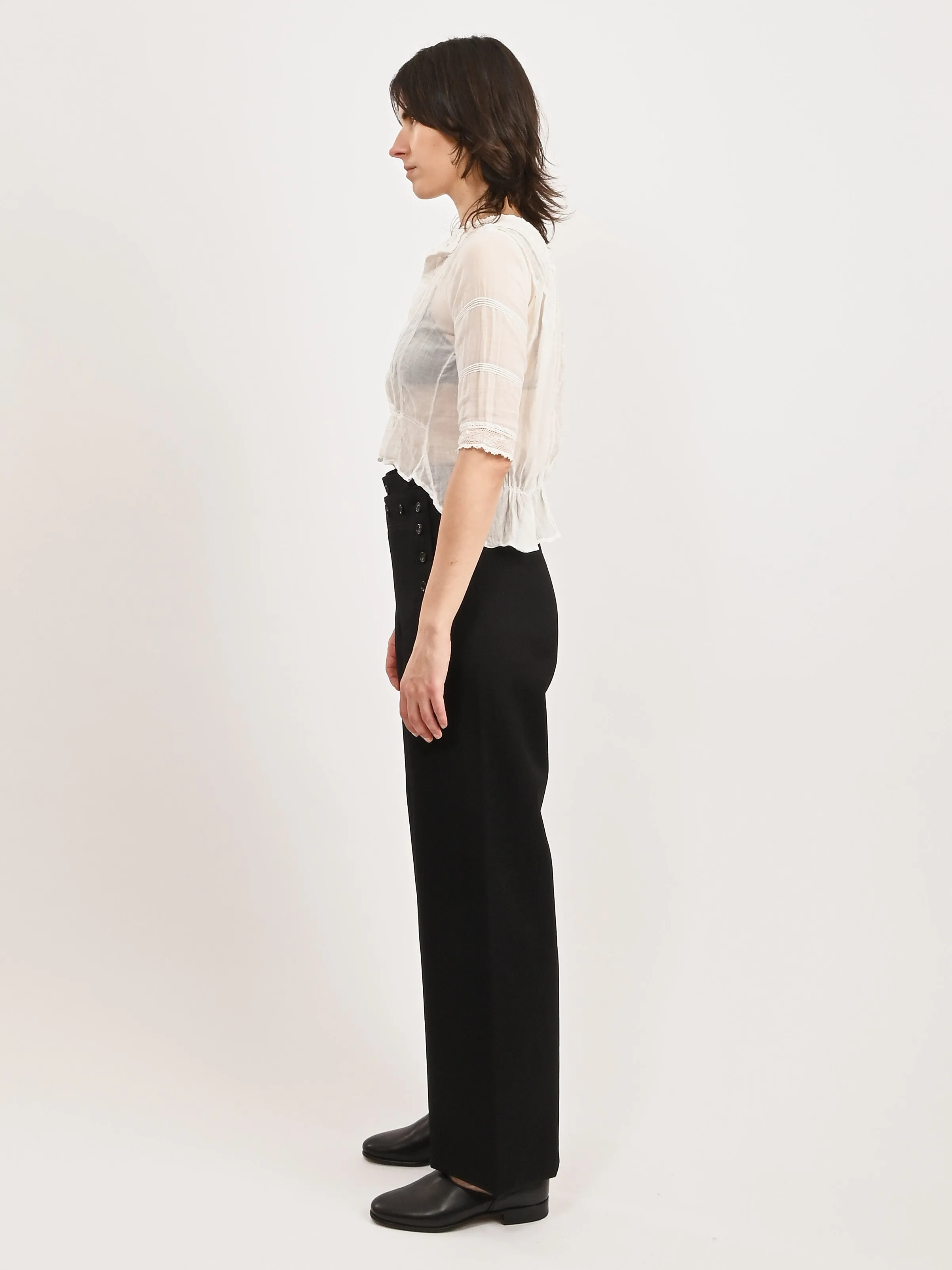 Black Riding Twill Sailor Trouser