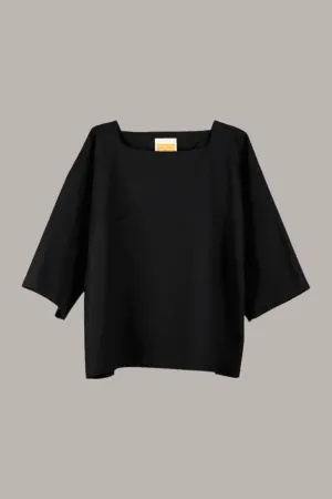 Boat Top in Black Cotton Canvas