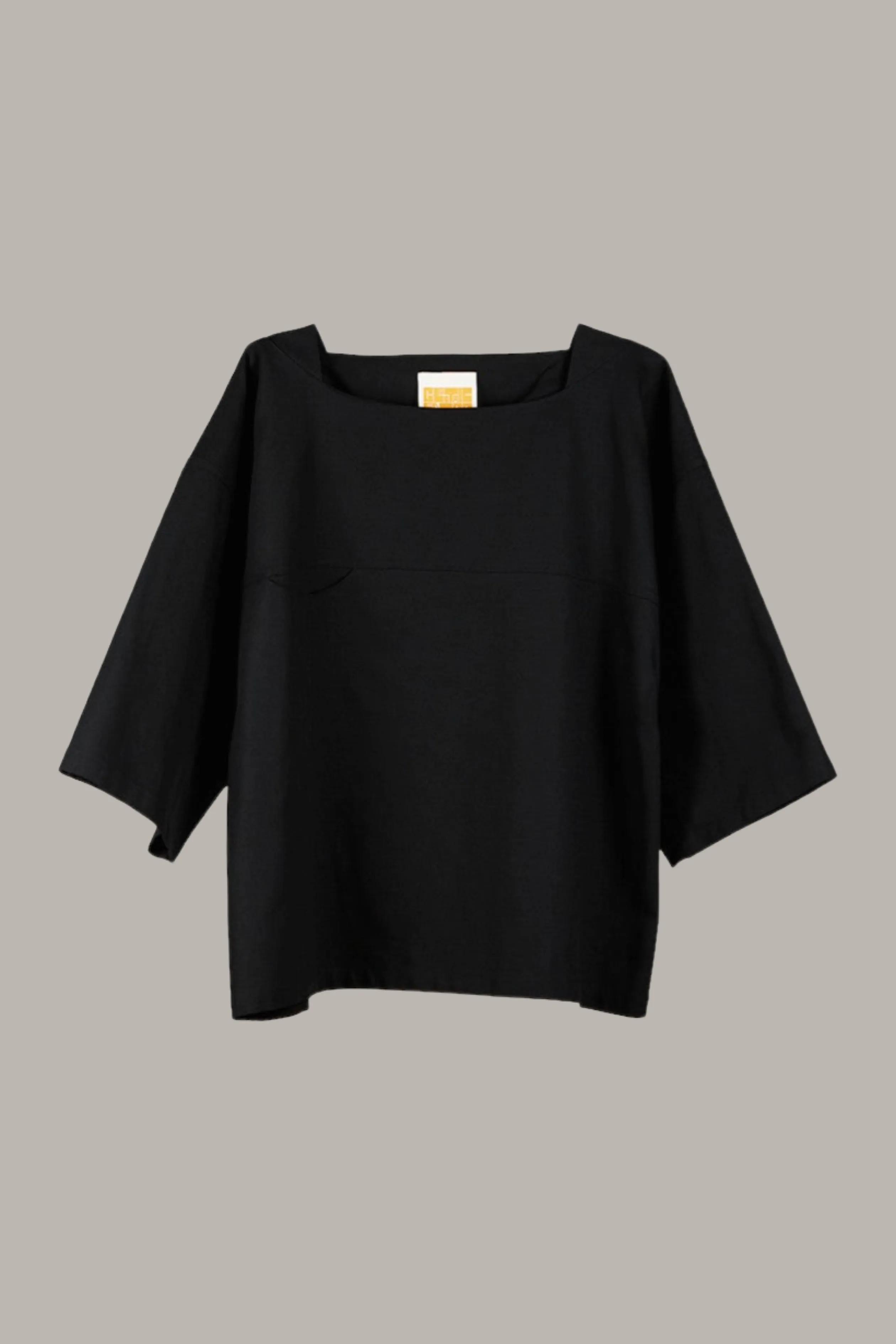 Boat Top in Black Cotton Canvas