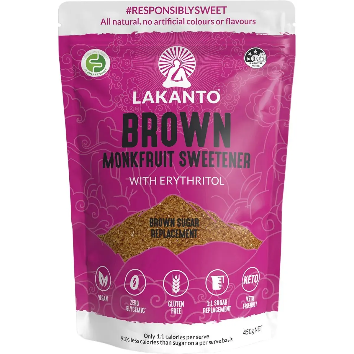 Brown Monkfruit Sweetener - 450g