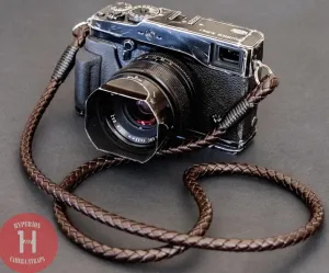 Brown PU Leather Braided Camera Strap