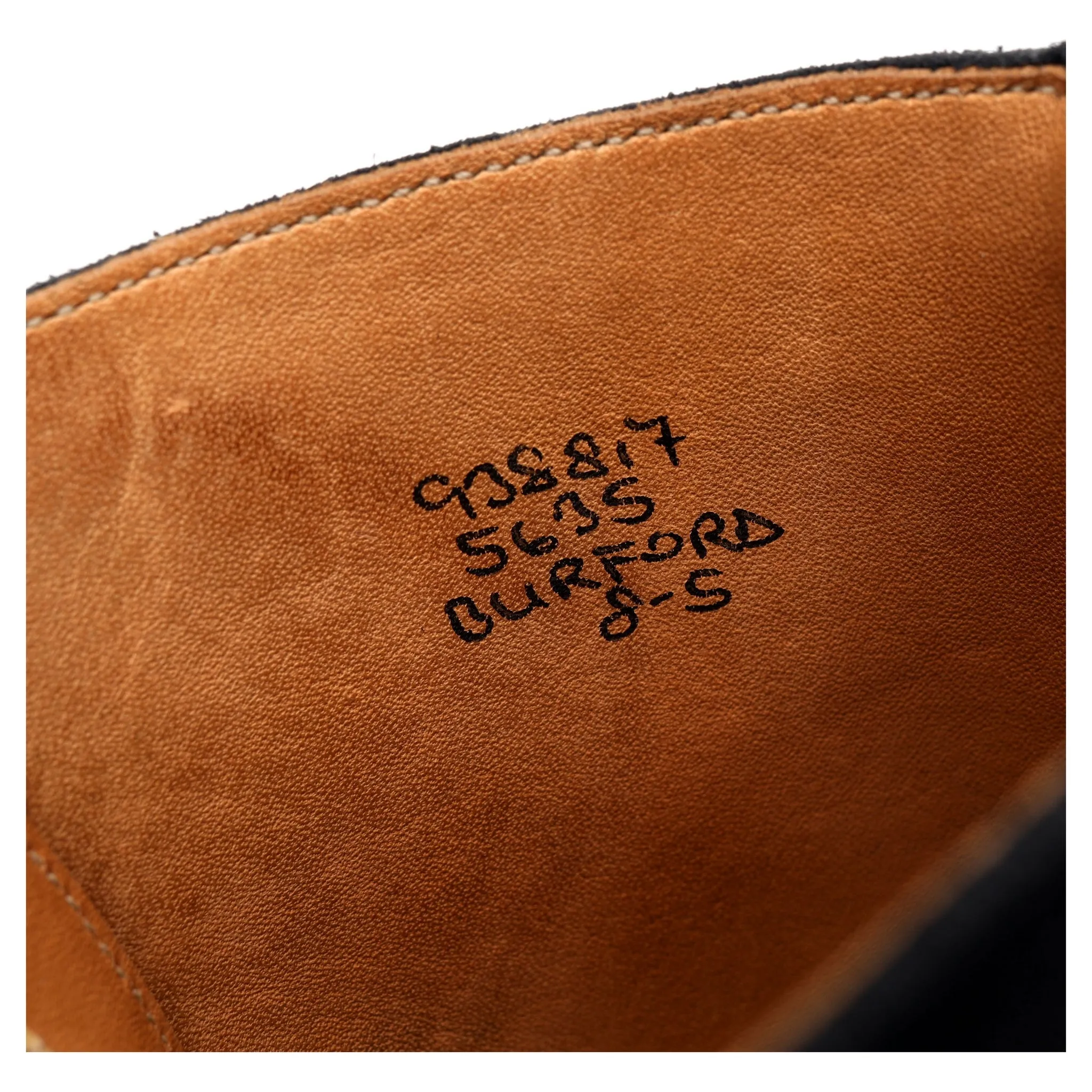 'Burford' Black Waxed Suede Boots UK 8