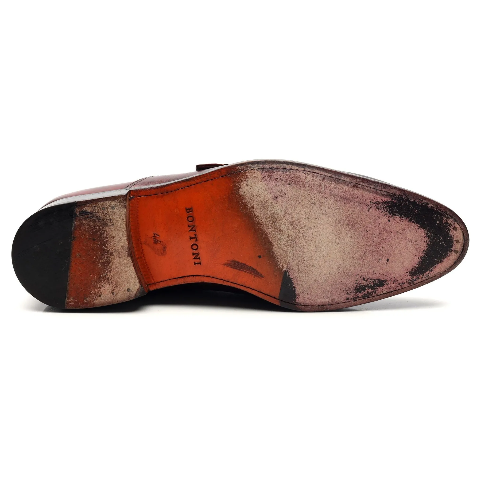 Burgundy Leather Monk Strap UK 10 EU 44
