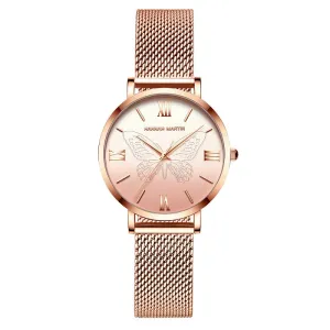 Butterfly Pattern Dial Women's Watch