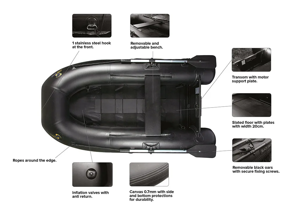 Carp Spirit BLACK BOAT ONE - 180