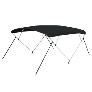 Carver 3 Bow 5481U Bimini Top with Boot - Black Acrylic