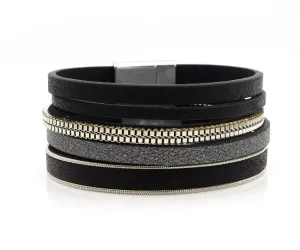 Casual Chains Matte Black Bracelet