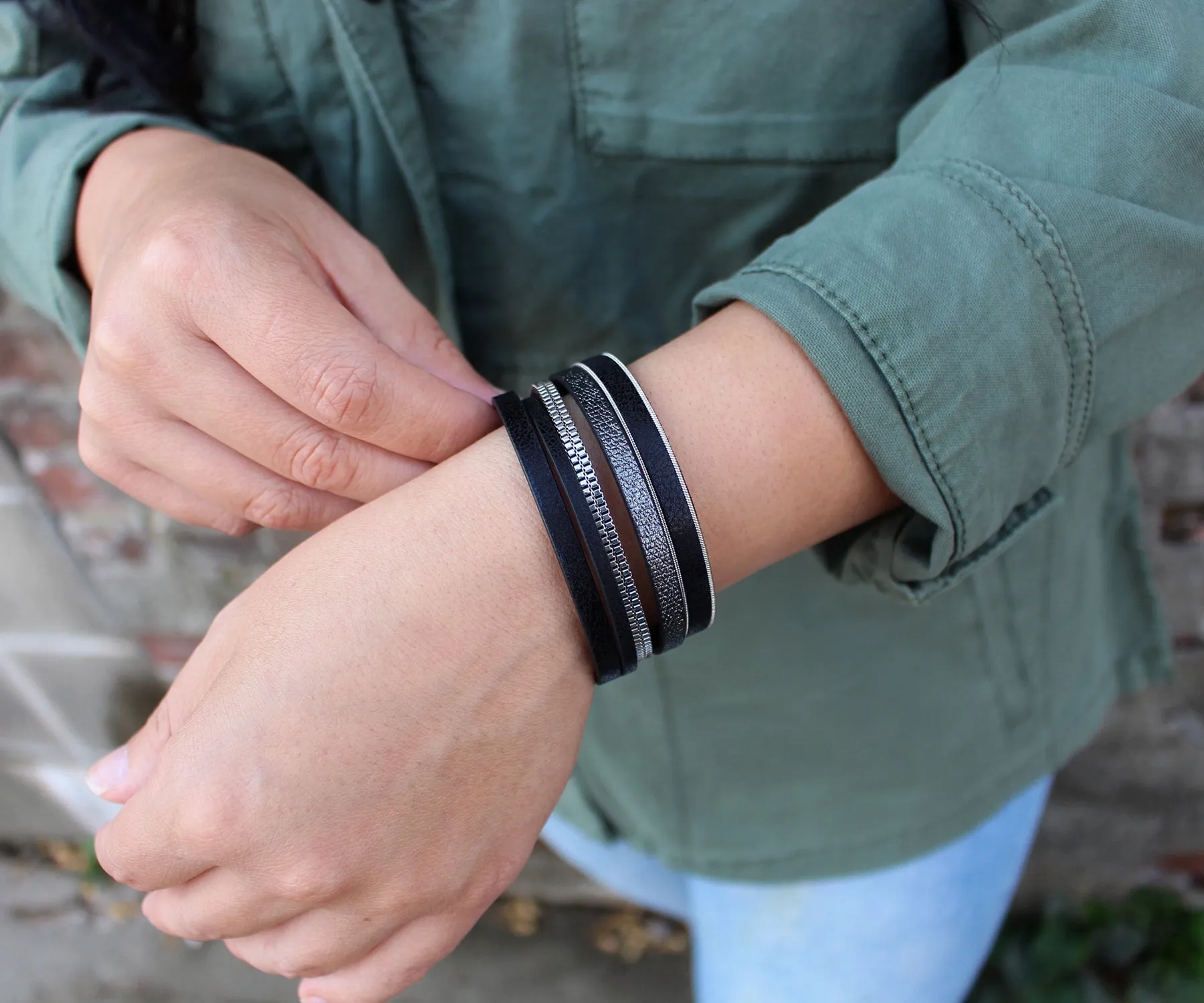 Casual Chains Matte Black Bracelet