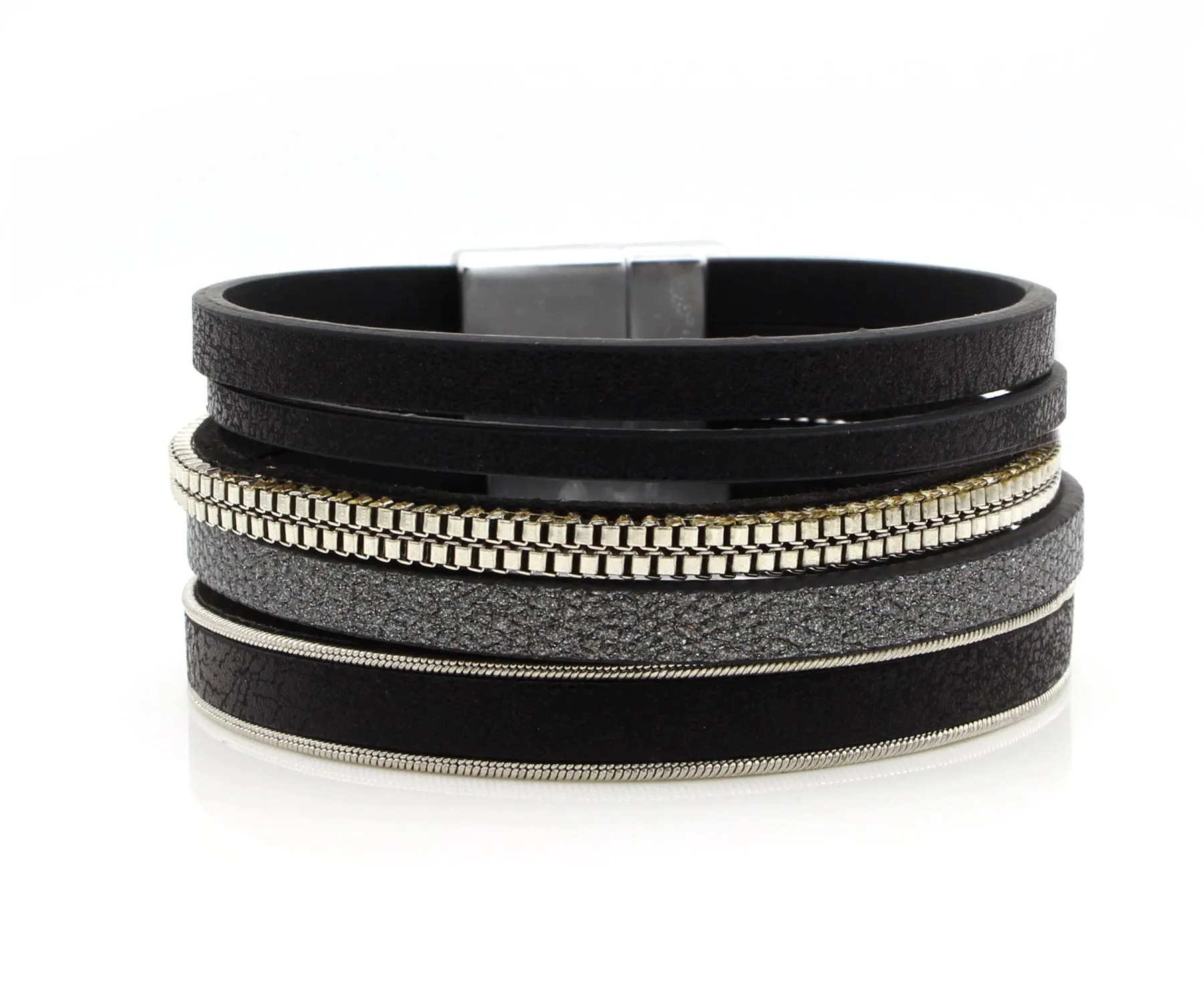 Casual Chains Matte Black Bracelet