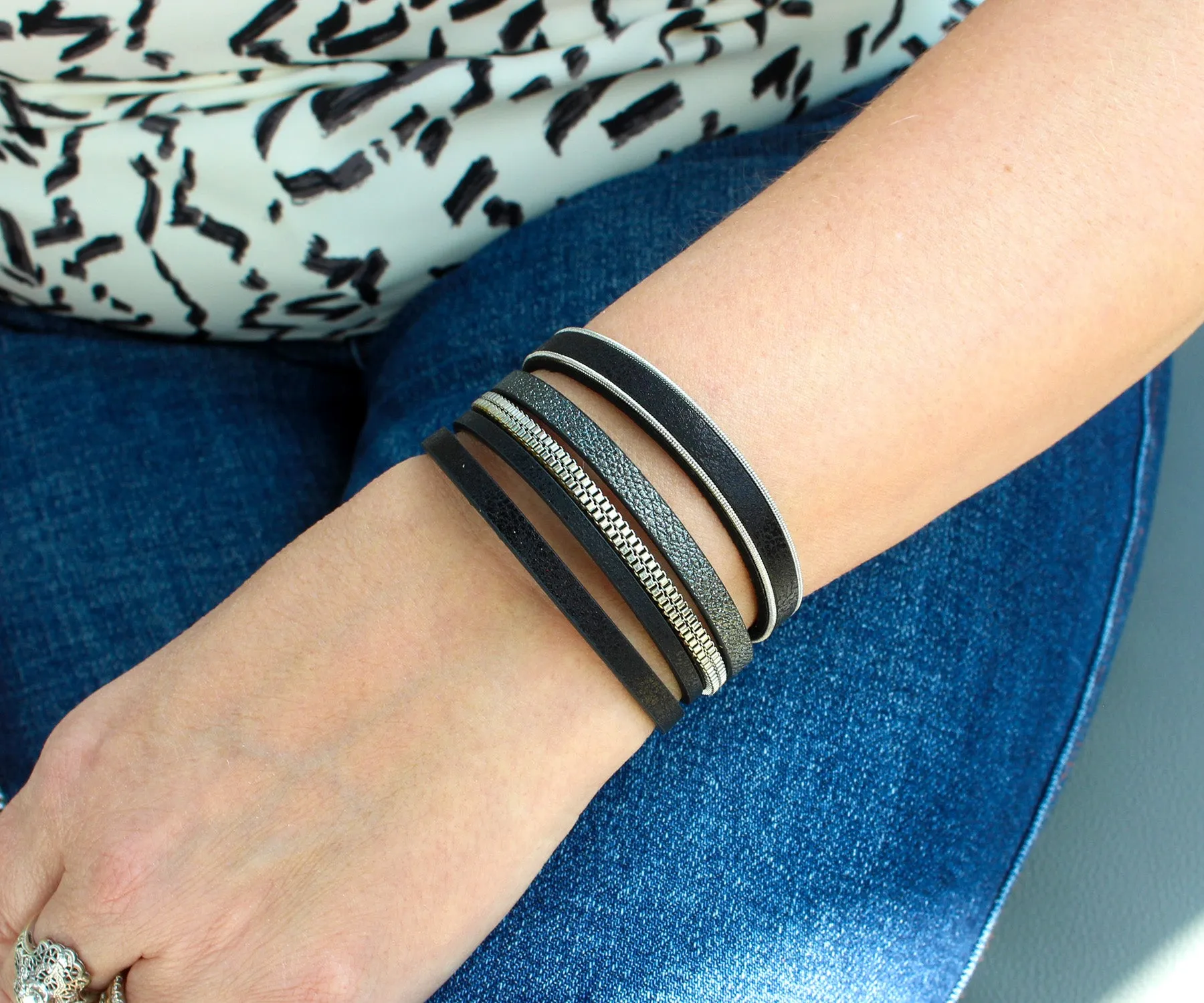 Casual Chains Matte Black Bracelet