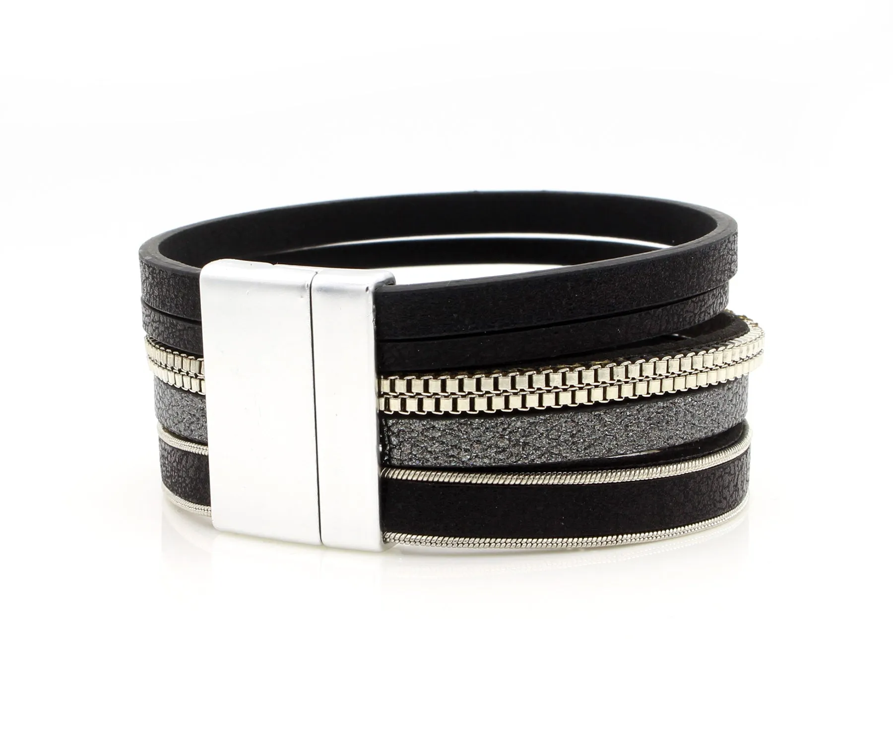 Casual Chains Matte Black Bracelet