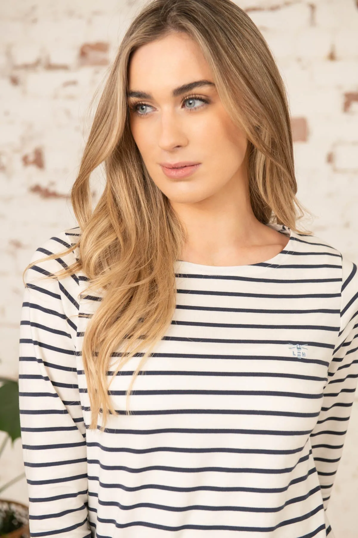 Causeway Breton Top - Cloud Midnight Stripe