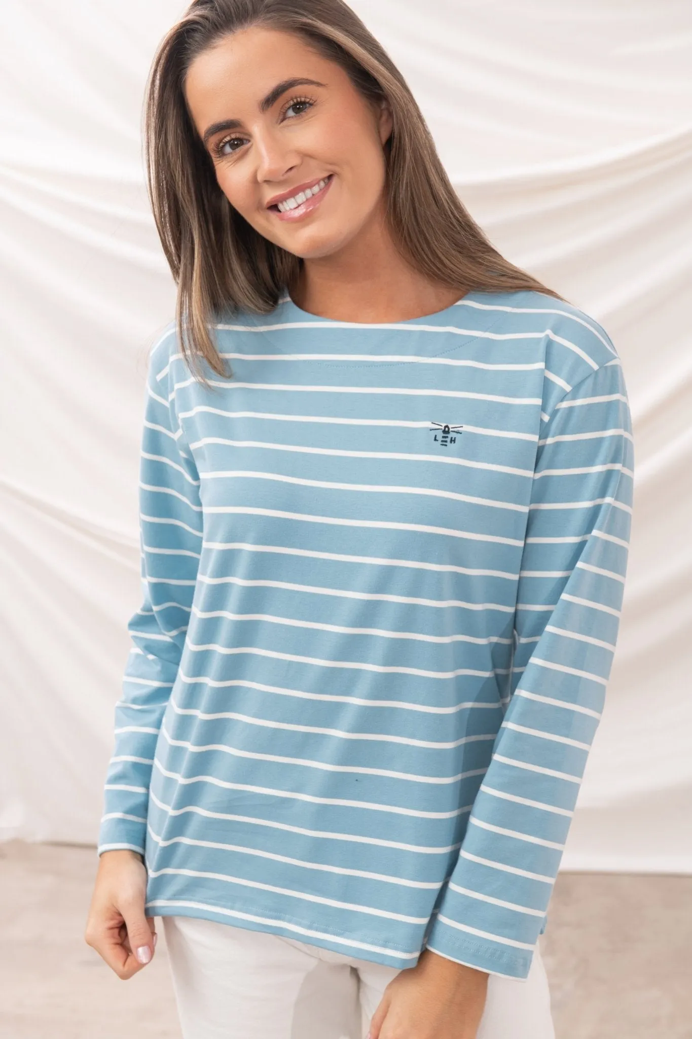 Causeway Breton Top - Marine Blue Stripe