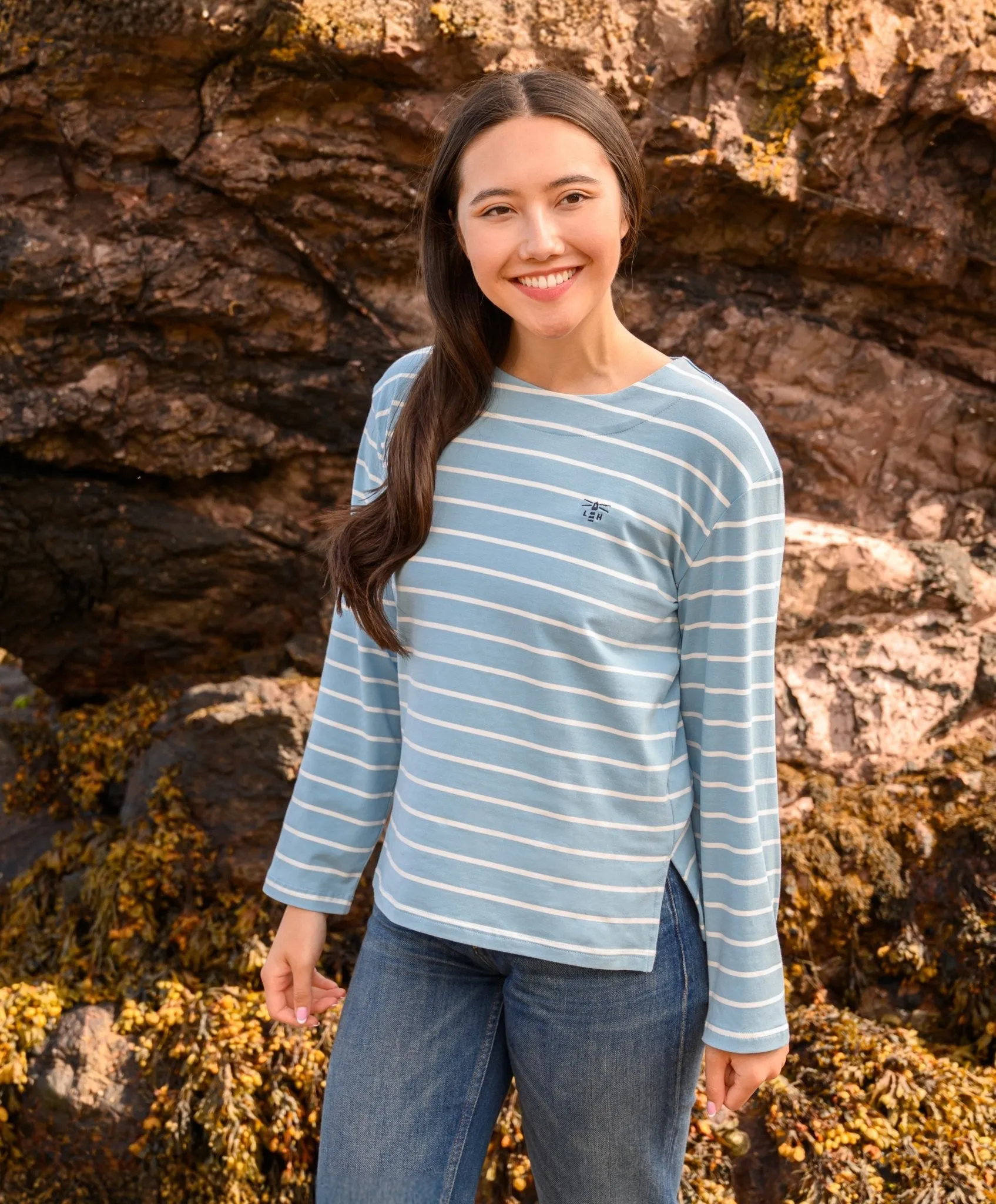 Causeway Breton Top - Marine Blue Stripe