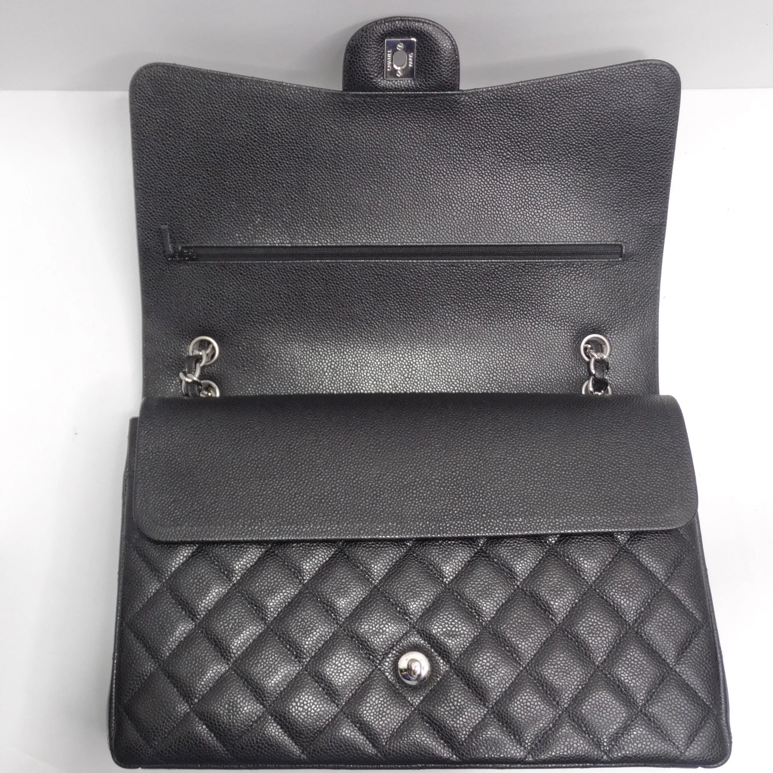 Chanel Caviar Quilted Jumbo Double Flap Black