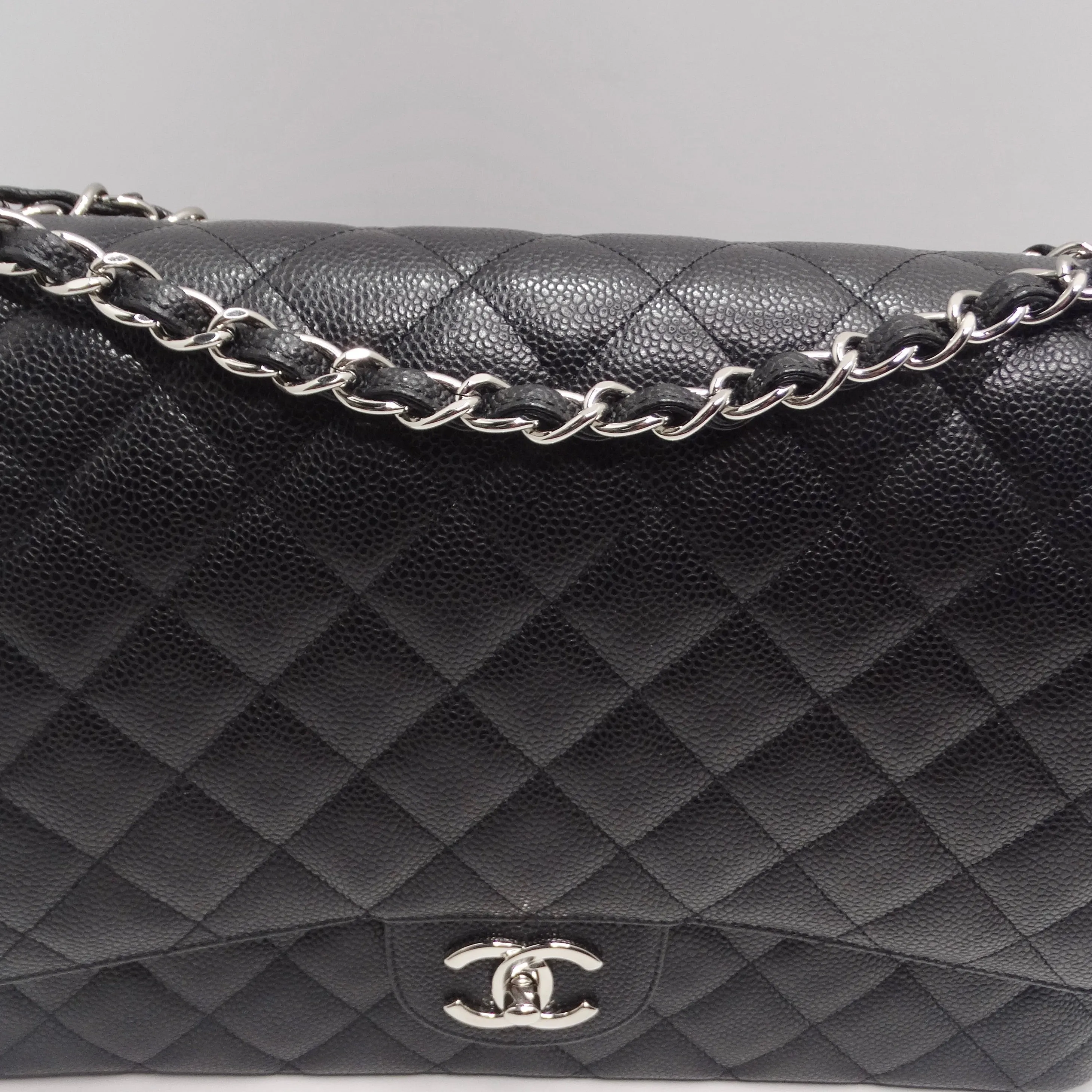 Chanel Caviar Quilted Jumbo Double Flap Black